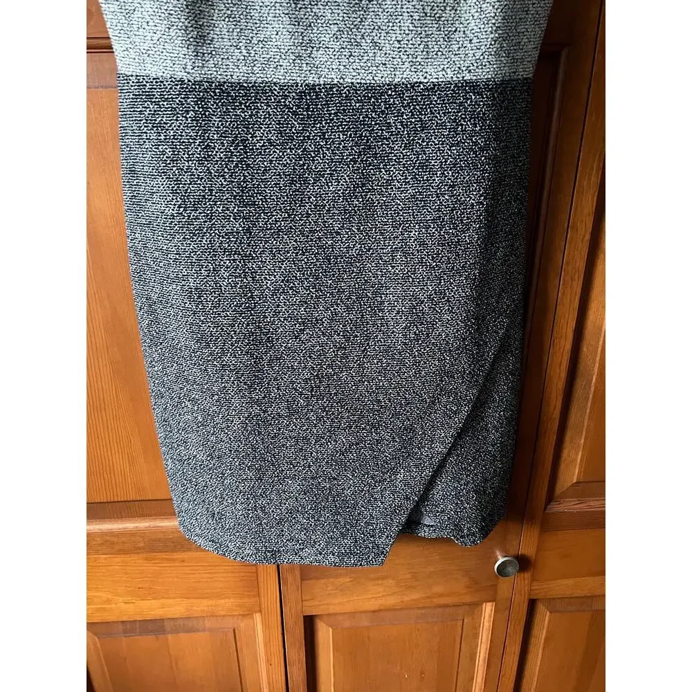 NWT LOFT Women Round Neck Speckled Tweed Sheath Dress Short Sleeve Gray Size 10 - Picture 3 of 10